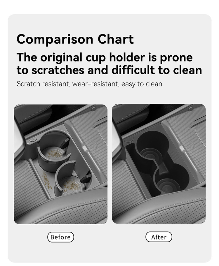 Suitable for 24-25 Kia Ev3 Central Control Water Cup Cover Protection Anti-Slip Mat Car Supplies Special Modification Accessories