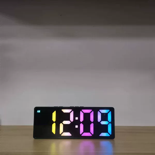 Cross-Border Simple Led Electronic Alarm Clock, Student Plug-In Dual-Use Small Alarm Clock, Digital Clock, Voice-Controlled Temperature Clock