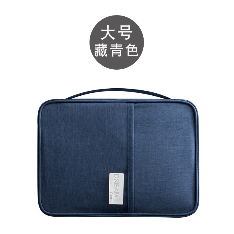 Bolsa de pasaporte de viaje grande bolsa de documento de viaje al extranjero bolsa de embrague impermeable a prueba de polvo portátil titular de la tarjeta billetera