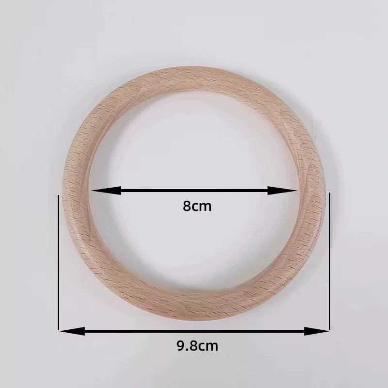 Spot solid wood ring wooden ring wooden suspension natural solid wood baby grabs wooden grinding teeth wood rings curtain ring