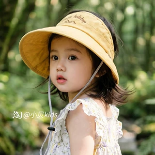 儿童女孩防晒帽夏季宝宝遮阳帽女童帽子大帽檐太阳帽防紫外线