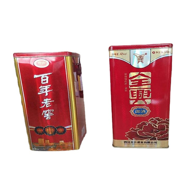 115内卷边方盒白酒铁盒厂家供应支持