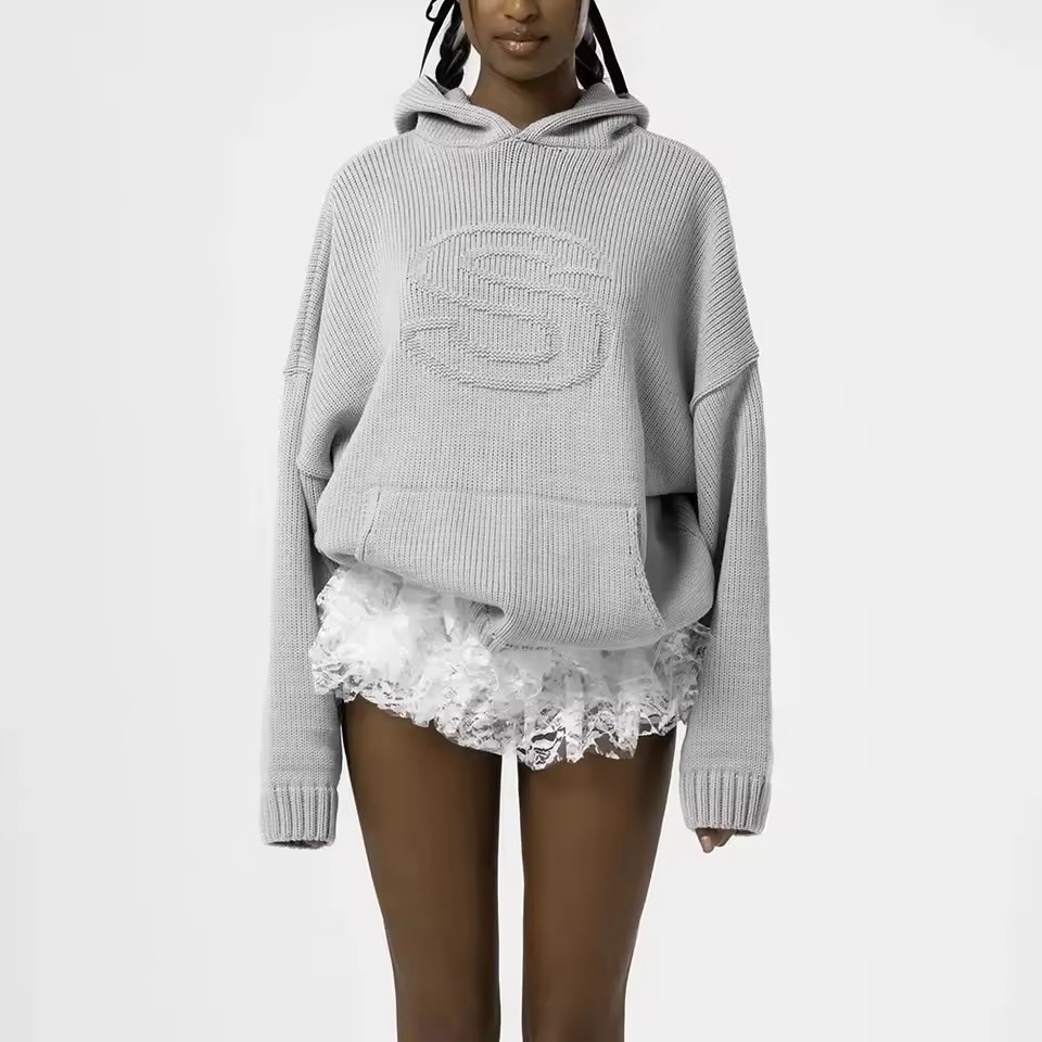 Women's Clothing Retro Trendy Knitted Sweater, Unisex, Versatile, Loose Fit, Popular Pullovers_ecoleips.com