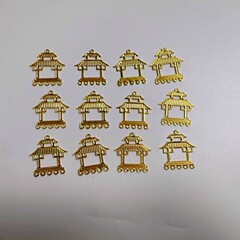 透かし彫りのあずまやの合金のアクセサリーの団扇のペンダントのヘアピンのアクセサリーの現物の提灯のペンダントの卸売り