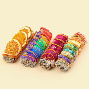 White Sage Aromatherapy Set Meditation Artifact Purifies the Air Aromatherapy Home Accessories Handmade Ritual Decorative Ornaments