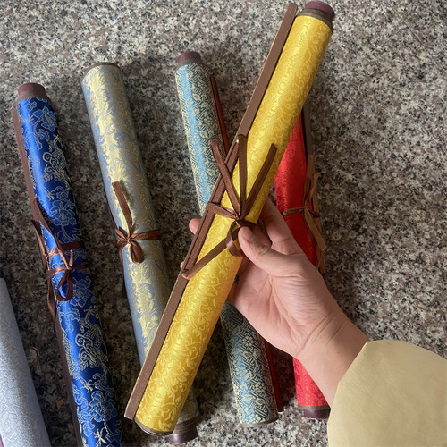 Brocade six-color 10,000-time scroll imitation Xuan Shui writing cloth, clear water practice calligraphy scroll cloth for adults and children to practice calligraphy
