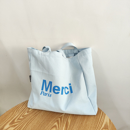 Amazon cross-border supply three-dimensional letter canvas bag women's versatile student school bag large capacity shoulder bag