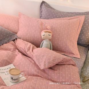 Cotton Thickened Sanding Ins Cute Cartoon Single Piece Pillowcase Simple Polka Single Pillowcase