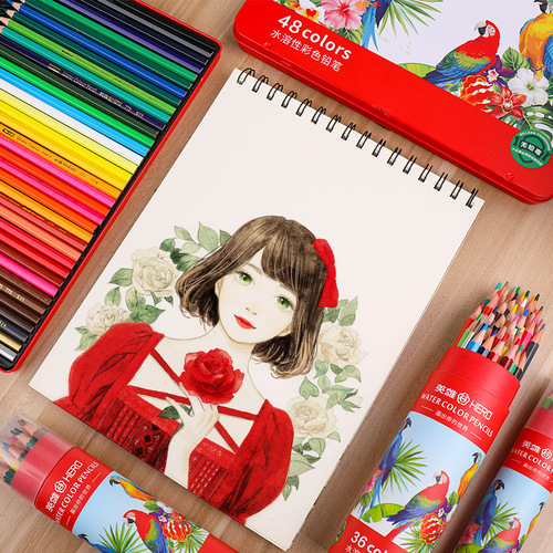Hero 775 Water-Soluble Color Pencils Oil-Based Color Pencils Drawing Pens 72 Colors Art Drawing Drawing Pens Coloring Pens