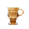 Cup with glass, milk tea, high quality coffee wineglass