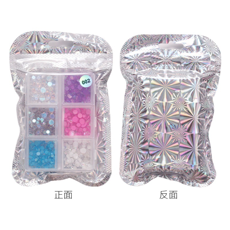 Cruzar la frontera de verano sirena magia diamante Aurora caramelo cuentas de cristal decoración de uñas bricolaje uñas joyería 600 cajas image 1