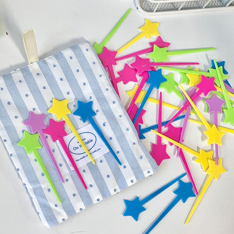 Accessories: Star-Shaped Sticks for Packaging Decorations, Individual Star Sticks, DIY Daily Cultural and Creative Supplies, Small Accessories