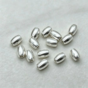 999 pure silver seven-bead olive-shaped beads DIY bracelet accessories, spacer beads, fortune beads, bracelet beads, silver beads