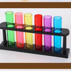 感覚蒙氏早教教具実験器材幼稚園プラスチック透明試験管付き目盛り透明器材セット