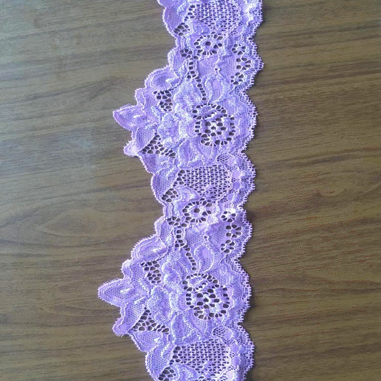 现货厂供应弹力压纱蕾丝花边内衣服装辅料DIY婚纱可定 制弹性镶边