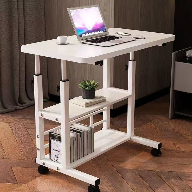Storage shelf computer desk, lazy bedside table, simple home desk, dormitory simple table, convenient and movable with adjustable height Storage shelf computer desk, lazy bedside table, simple home desk, dormitory simple table, convenient and movable with adjustable height