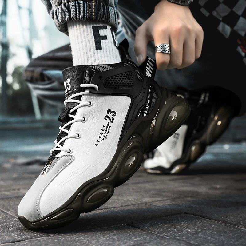 Износостойкие баскетбольные кроссовки, мужская обувь, натуральные товары, удобные кроссовки с высокой амортизацией, Осенние новые мужские Нескользящие качественные кроссовки