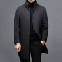 中年中长款保暖双面呢大衣
