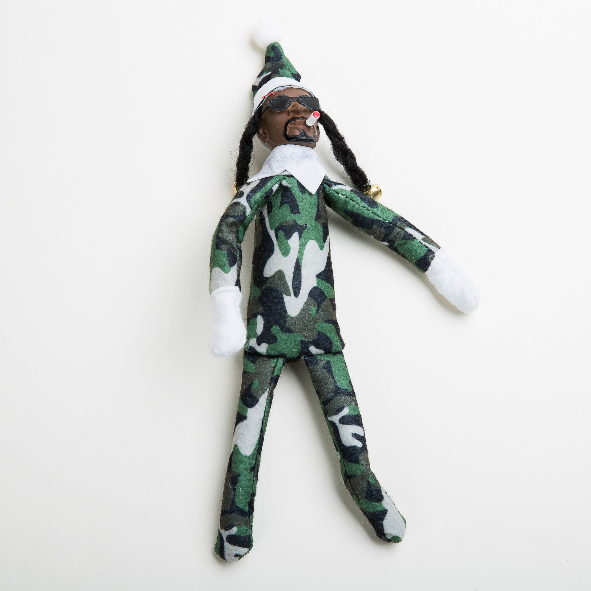 Muñecas de resina transfronterizas muñecas de felt negro Snoop on a Stoop Snoop curved Christmas Genie Doll