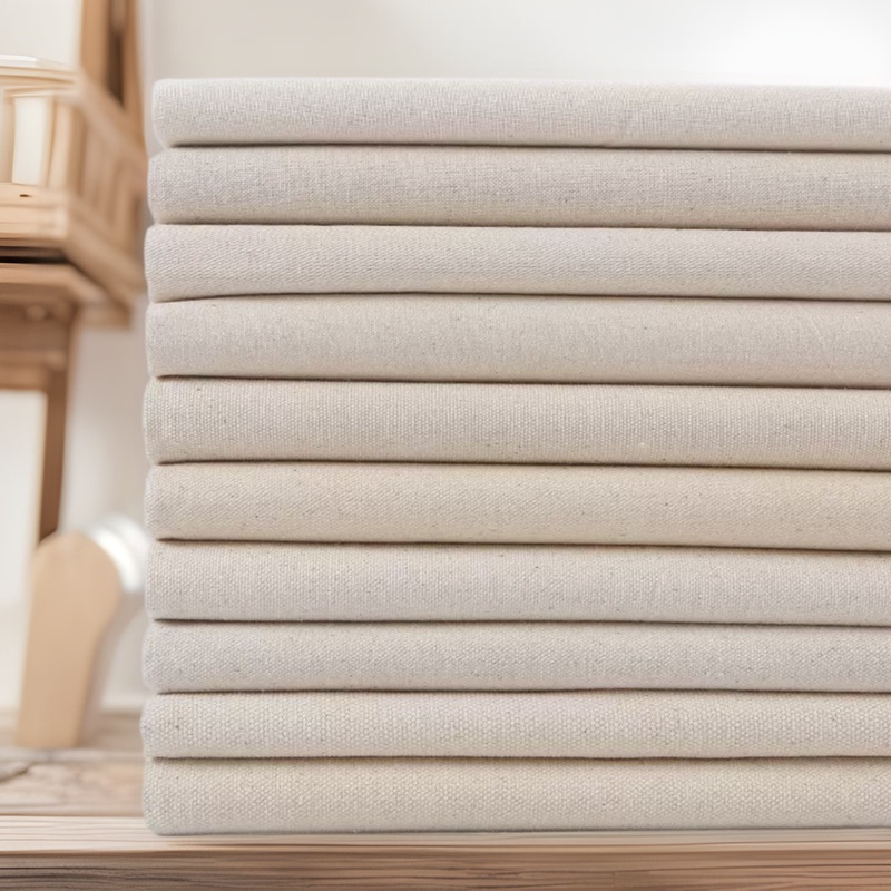 In-Stock Cotton Canvas 4oz 6oz 8oz 10oz 12oz 14oz 16oz 24oz Canvas Coarse Fabric White Fabric Material