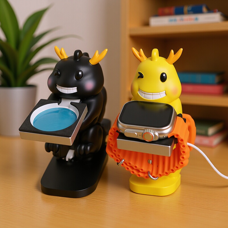 Suitable for Xiaomi Honor Oppo Apple Huawei Gt5Pro Watch Charging Stand Base Milk Dragon Resin Crafts Suitable for Xiaomi Honor Oppo Apple Huawei Gt5Pro Watch Charging Stand Base Milk Dragon Resin Crafts
