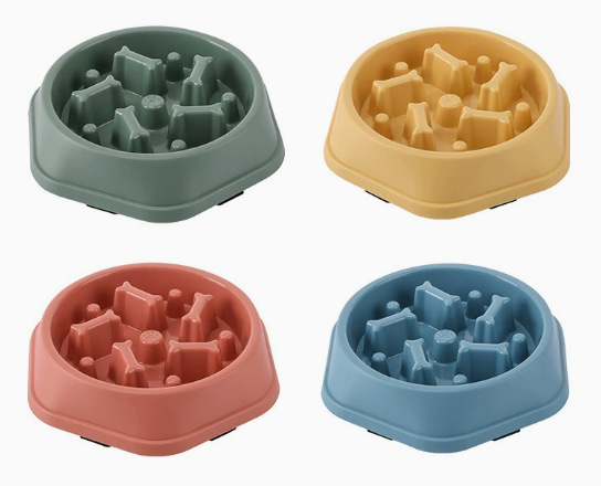 Comedero para Perros al por Mayor, Comedero Lento Antideslizante y Antiderrames para Perros Pequeños y Medianos, Diseño de Alimentación Lenta para Gatos