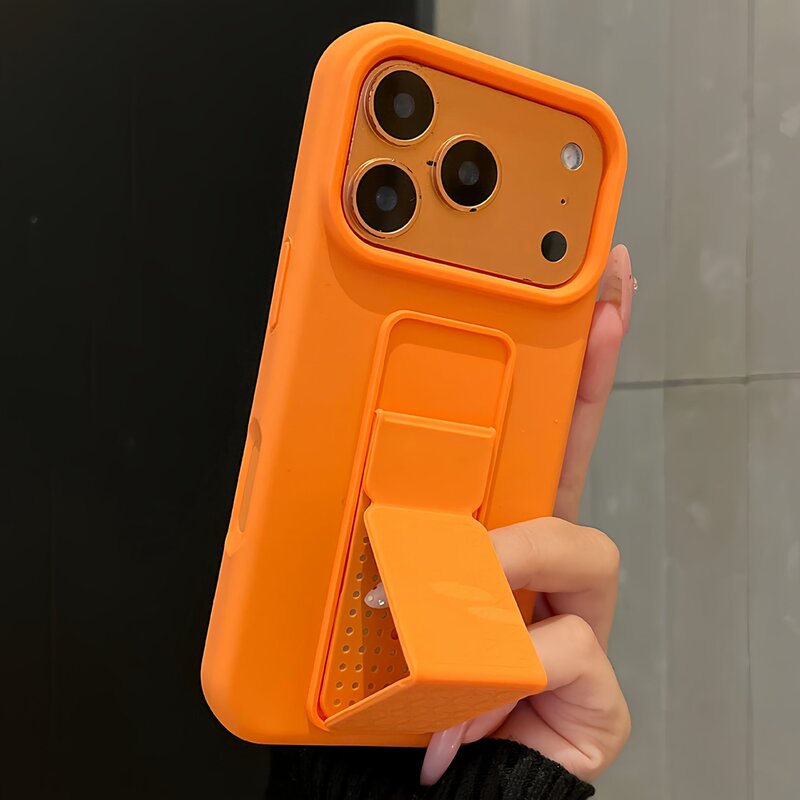Suitable for Apple 17 Pro Max Phone Case with Folding Stand, Strap, Liquid Silicone iPhone 16 Protective Cover Suitable for Apple 17 Pro Max Phone Case with Folding Stand, Strap, Liquid Silicone iPhone 16 Protective Cover