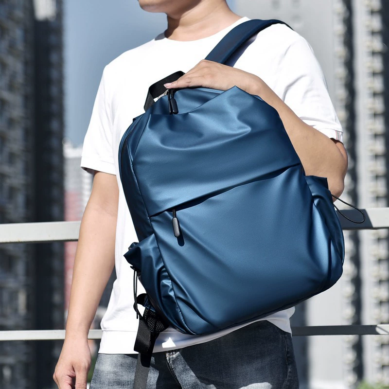 Capacious backpack, wear-resistant water repellent laptop for traveling, business version