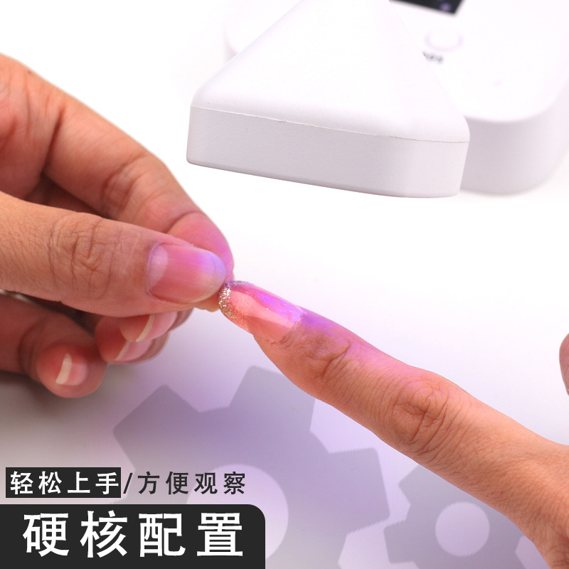 Lámpara de loto de manicura de almacenamiento eléctrico de escritorio transfronterizo no es una mano negra, lámpara de horneado por inducción de secado rápido, pegatina de uñas, lámpara de fototerapia de diamantes pegajosos para uñas