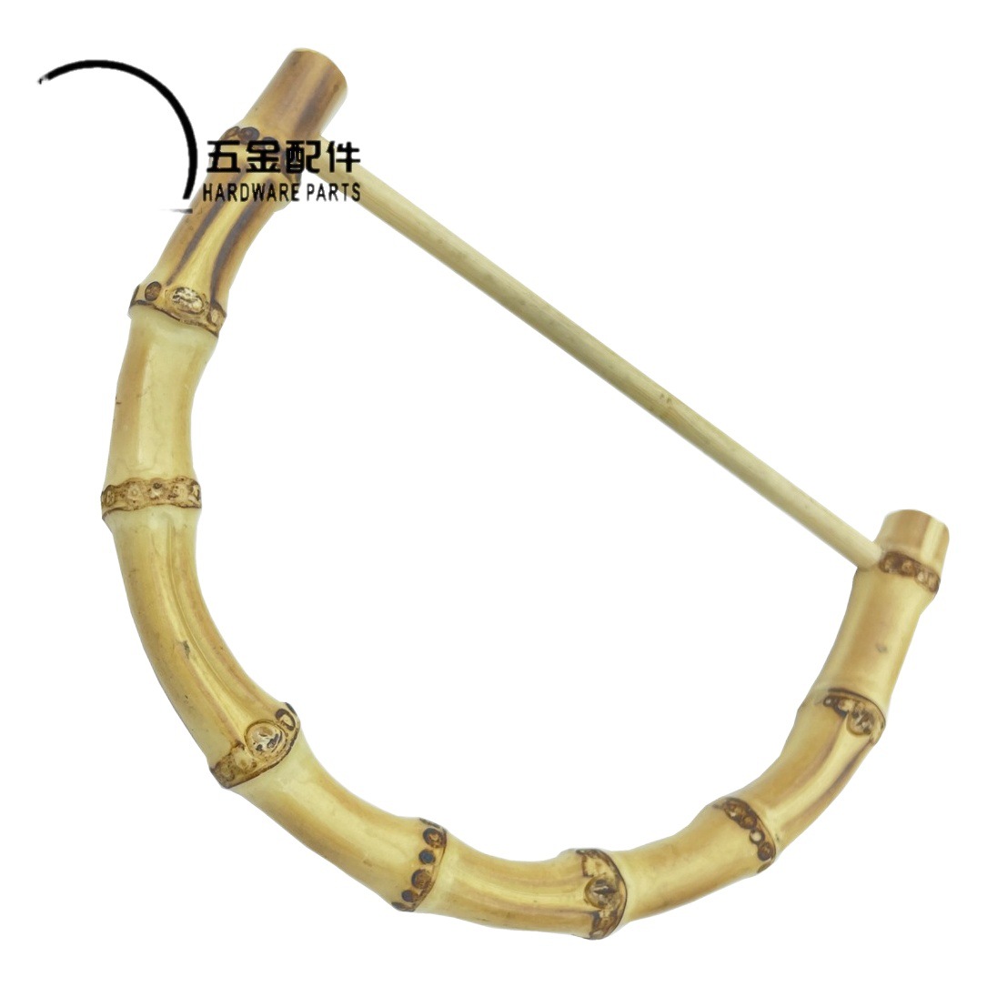 New 14cm bamboo handle D-shaped handle bamboo handle bamboo handle real bamboo handle high quality handle