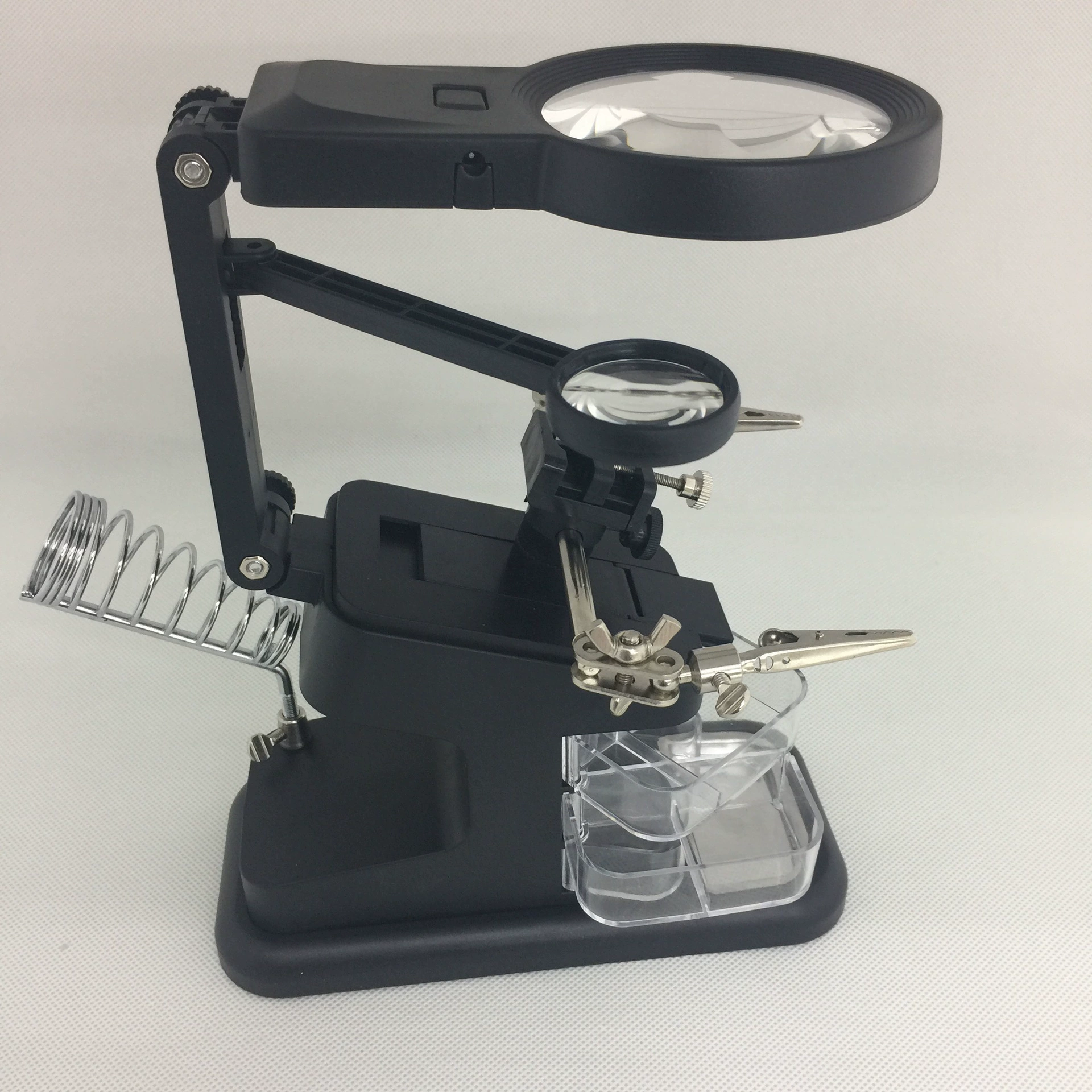 TH7026 Настольный светодиодный с подсветкой USB увеличительное стекло Вспомогательный зажим сварочный ремонт дети пожилые Чтение Портативный высокой мощности