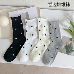【ドゥドゥーヨウミ】女性用ソックス 純綿 夏用 薄手 新作 ロールエッジ メッシュ 中丈 通気性 吸汗性 パイルソックス