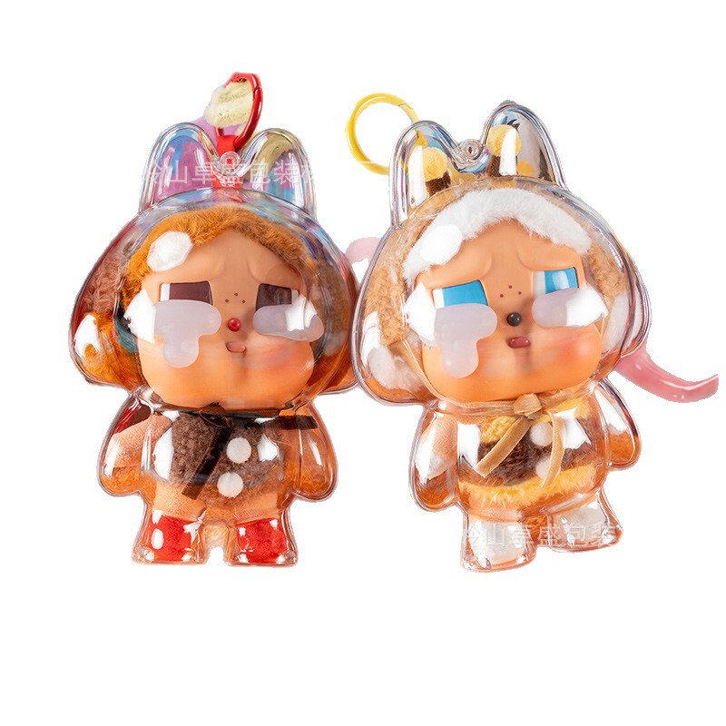 Dimooエナメル人形バッグlabubu人形防塵保護カバー泣き人形高透明アクリル保護ケース|undefined