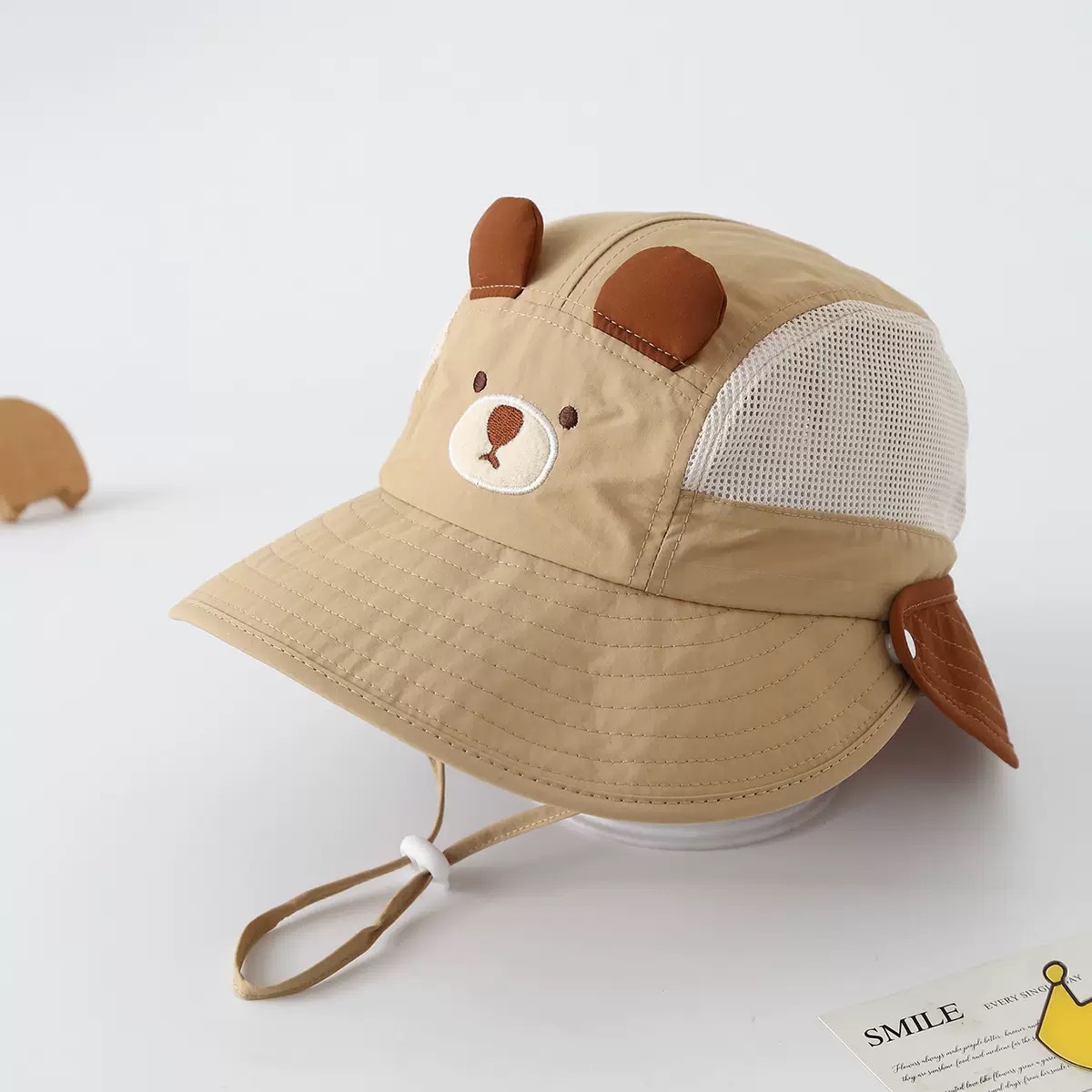 Khaki, with little bears