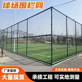 室外体育场铁丝防护网球场围栏包塑勾花护栏菱形网篮球足球场围栏