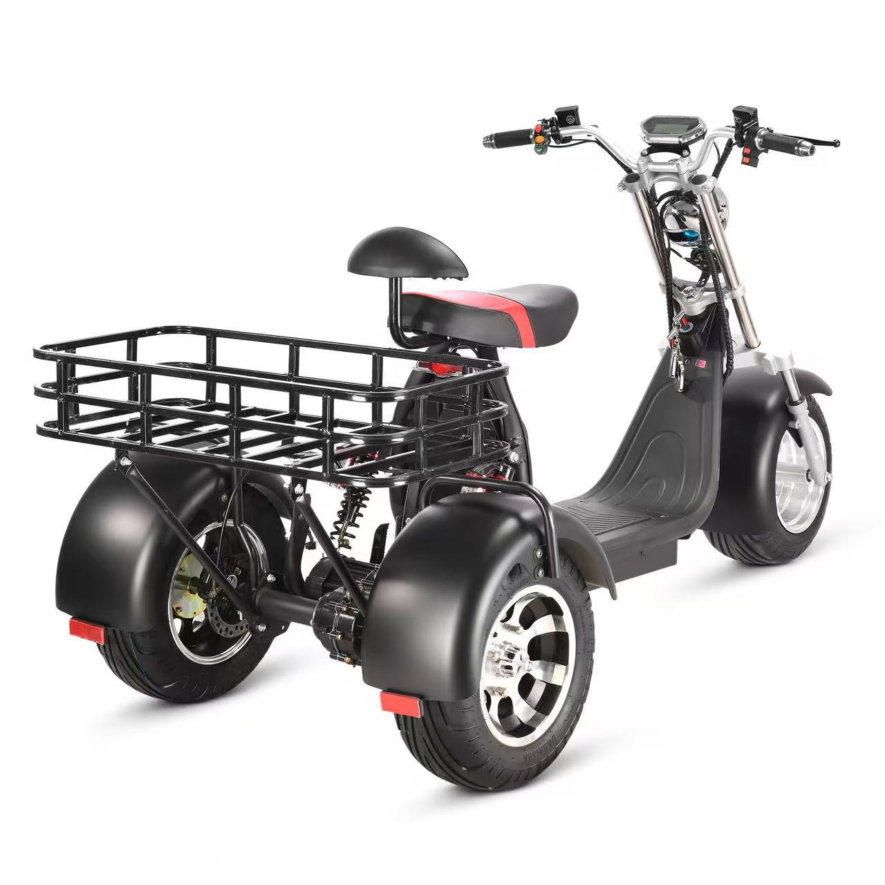 Cross-Border Harley Electric Tricycle with Wide Tires for Off-Road Use, Msds Lithium Electric Scooter, Two-Wheeled Adult Skateboard Scooter