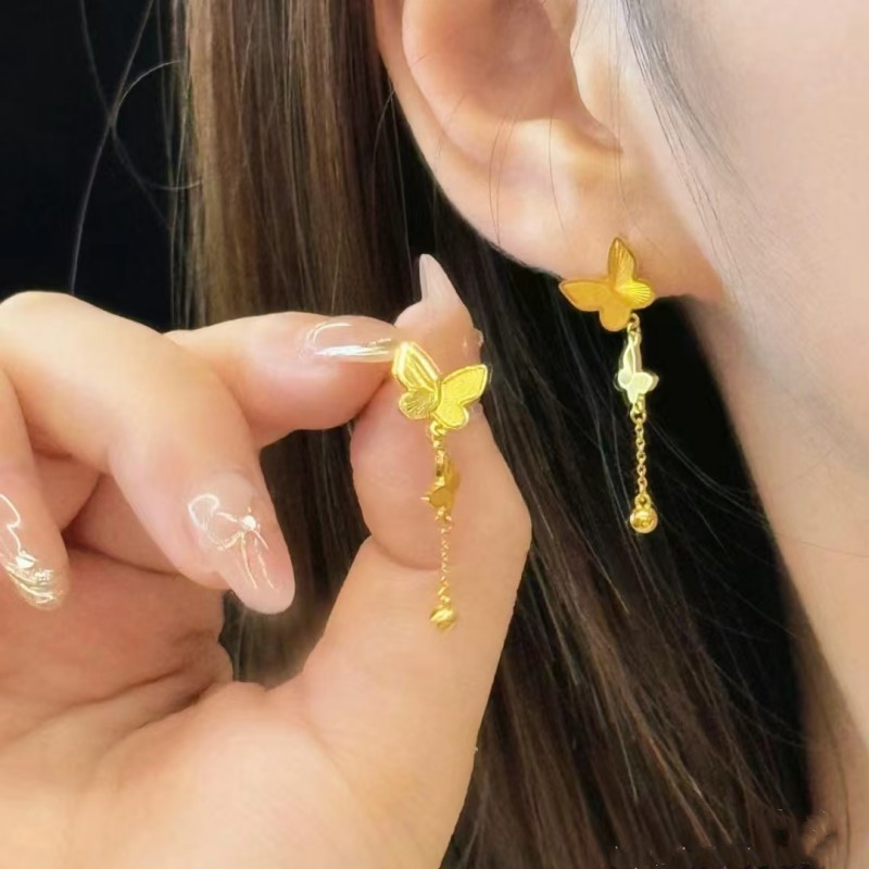 ED001 더블나비 귀걸이[쌍]