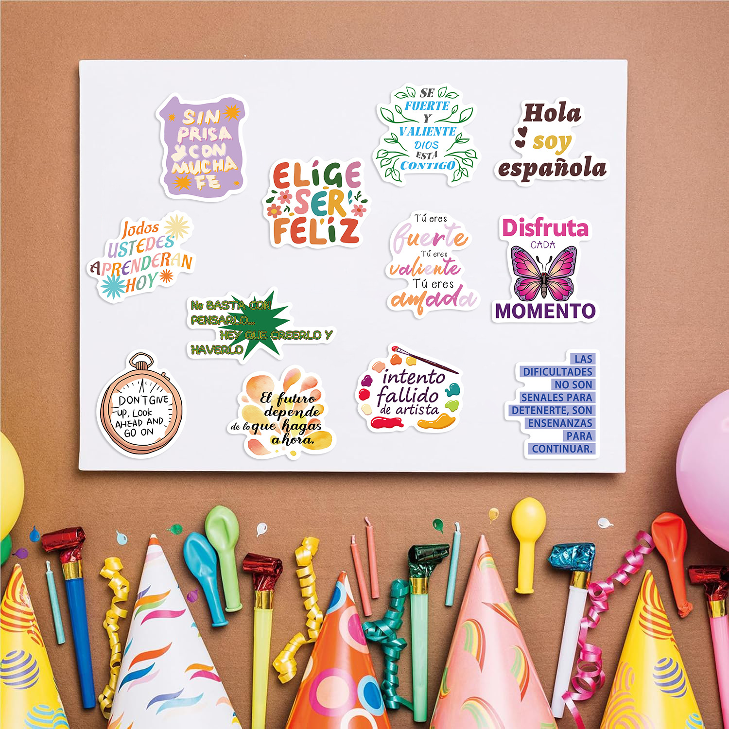 35g Weight Stickers Stationery Type 1 Set Quantity School Occasion PVC Material Guitar, Letter, Graffiti Pattern Cute Style 1 Set Guitar Letter Graffiti School PVC Cute Stickers 8