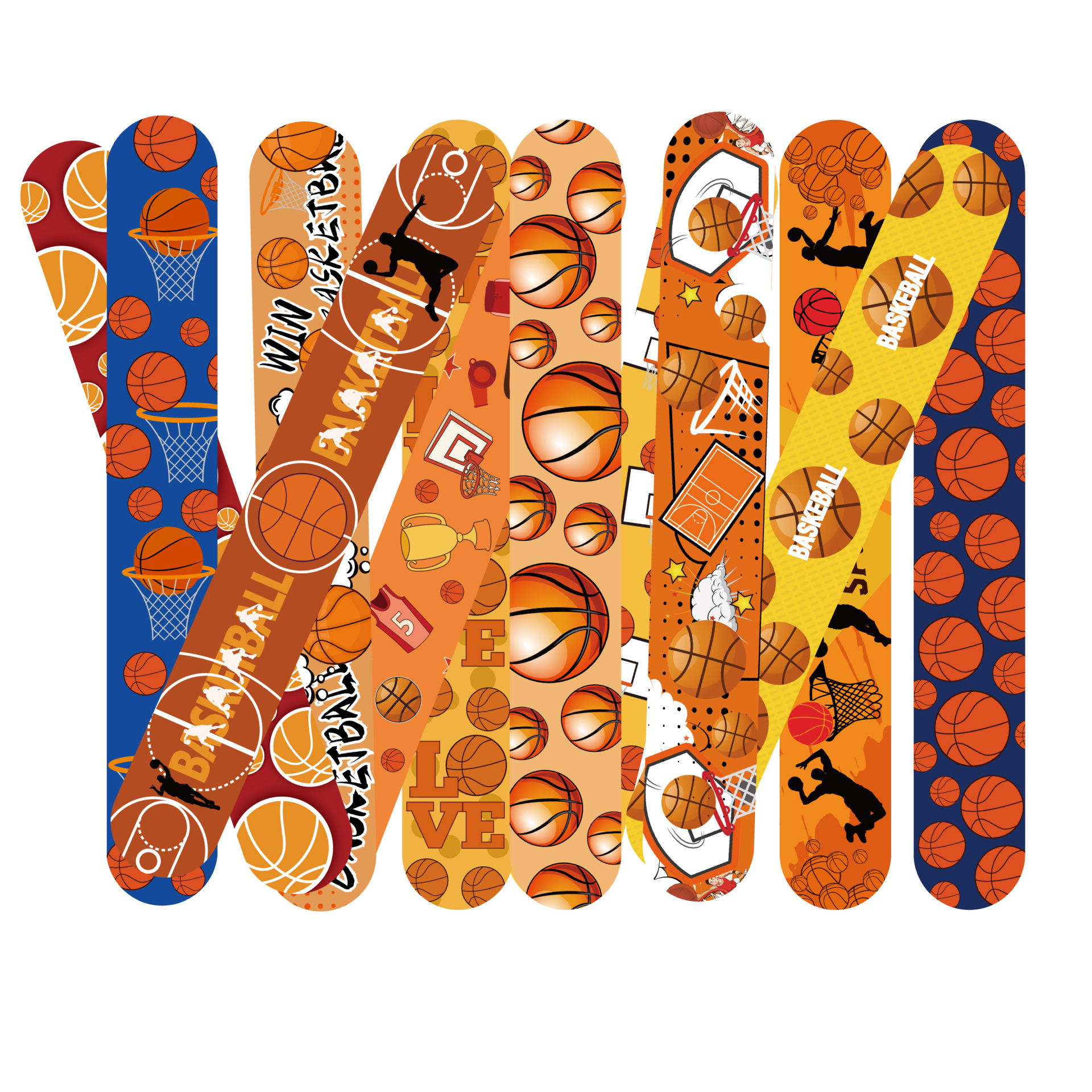 Seleccionar estrictamente la Copa del Mundo de baloncesto Amazon collar de PVC batería anillo pulsera juego de estilo deportivo para niños