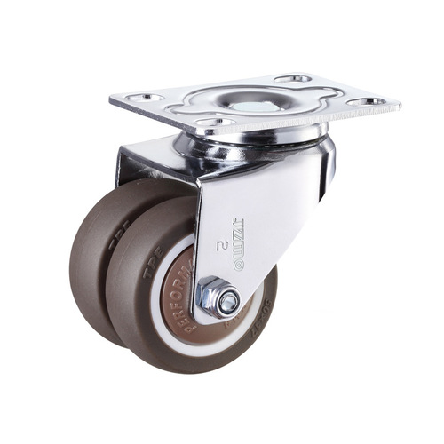 Cross-border exclusive 1.5-inch 2-inch sewing machine rubber wheel large screen display stand dual-row casters medical workbench wheels