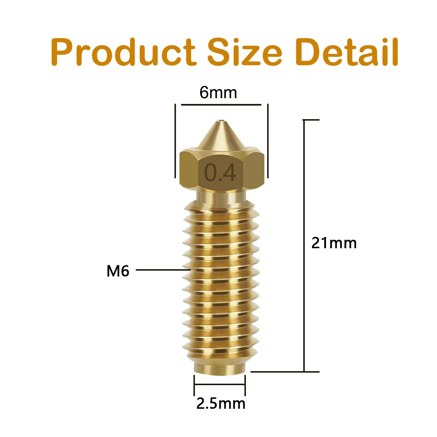 Brass nozzle 0.4