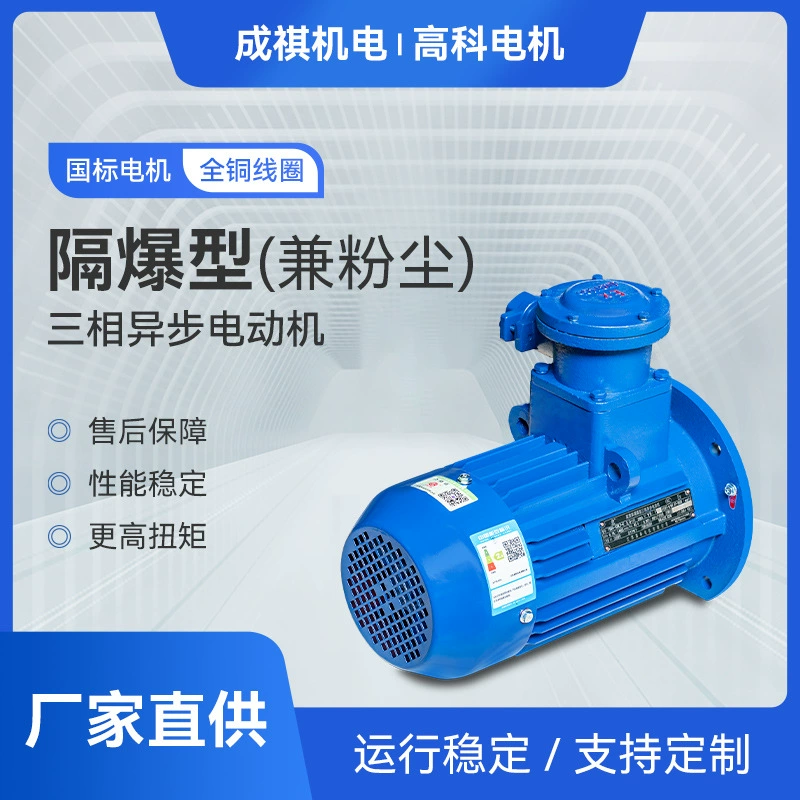 Взрывозащищенный высокоэффективный трехфазный асинхронный двигатель YBX4, полностью медный, пылезащищенный, от производителя электродвигателей.