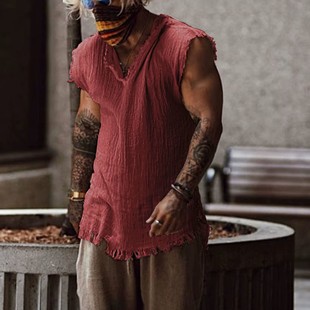 2022 summer men's three-dimensional loose casual cotton vest in stock wholesale independent station Amazon
