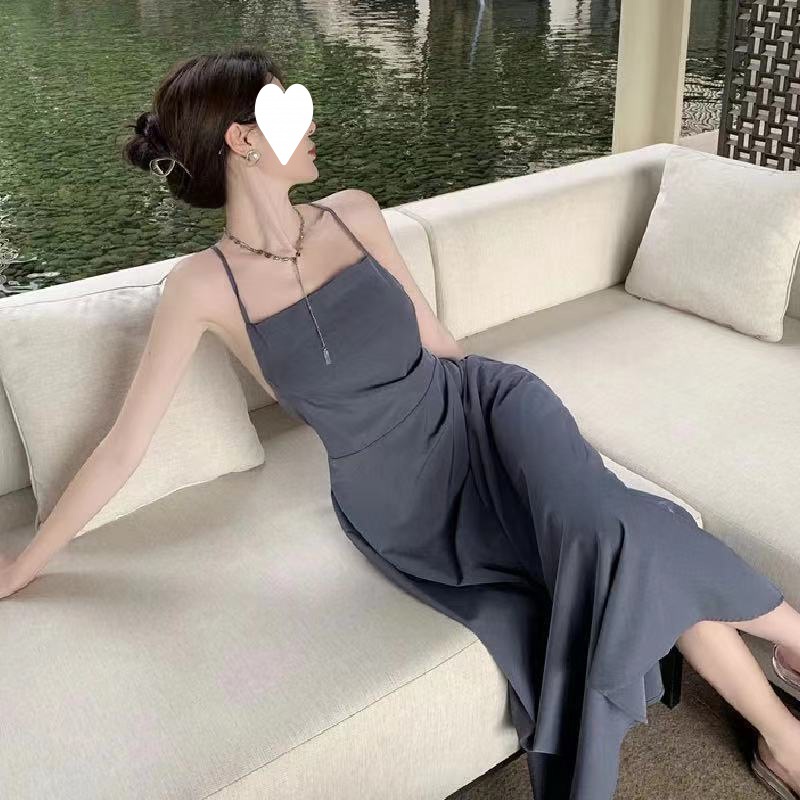 (2개) 여신 유지에 세트 여성을위한 올매치 긴팔 선 스크린 블라우스 섹시한 백리스 스트랩 원피스