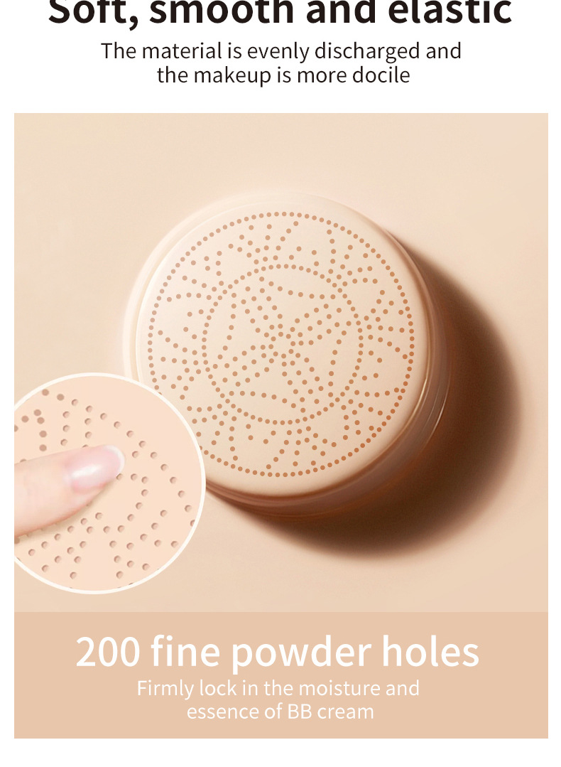 VIBELY Concealer Moisturizing Mushroom Head Cushion Beauty Cream Long-lasting, Oil-Control and Non-caking bb Cream Setting Powder Compact undefined
