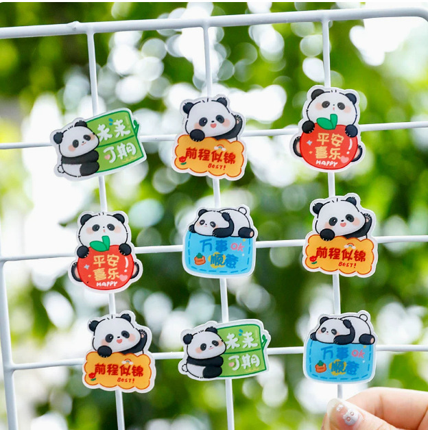 Caricatura adorable Panda Post-it - Notes Estudiantes Temporada escolar DIY Papelería Pequeños regalos de alto valor facial Paquete de regalo para niños