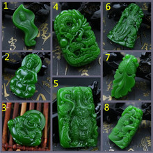 外蒙料貔貅平安无事牌福袋吊坠菠菜绿仿碧玉观音佛龙牌鲤鱼挂件