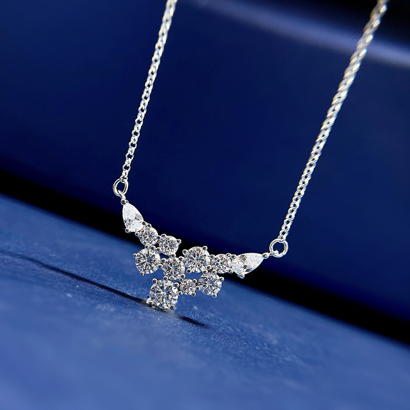 Collana donna elegante ali stellari in argento placcato_voghion.com