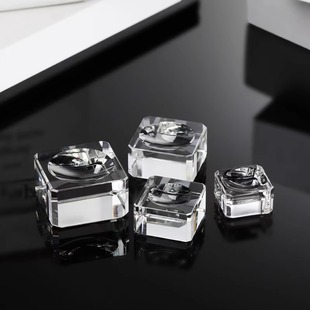 K9 crystal base glass base ball holder jewelry bracket transparent crystal ball seat square groove chassis ornament