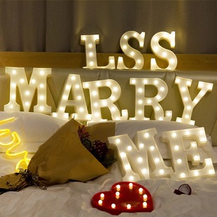 INS Hot Sale 26 English Alphabet Lights Number Lights LED Symbol Stylishing Lights Wedding Night Lights Birthday Proposal Lights